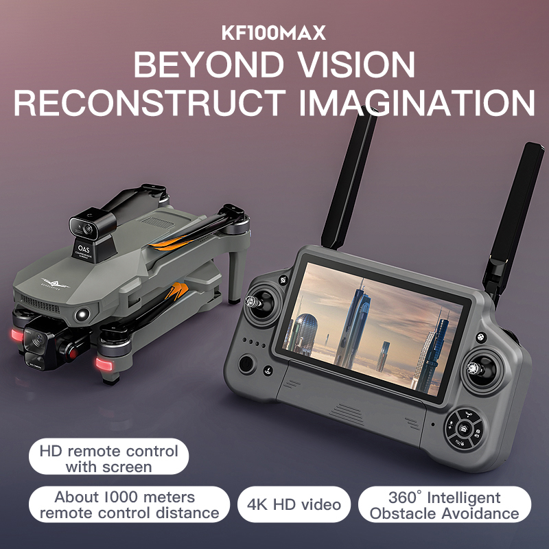 KF100 MAX GPS Drone 4K Camera  - Drone Controller Screen recension och pris